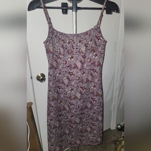 Vintage 90's Jonathan Martin Purple Paisley Mini Dress